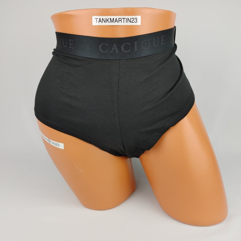 Lane Bryant Cacique Cotton Black Boyshort Plus Panty 18/20 Shake Your Shamrocks