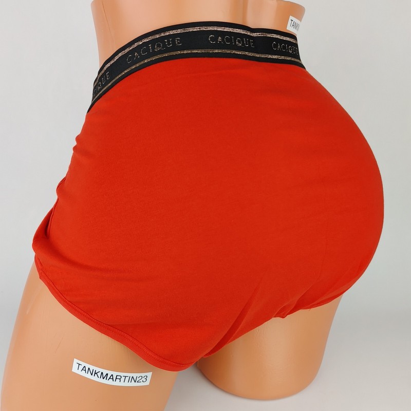 LANE BRYANT CACIQUE COTTON FULL BRIEF 18/20 PANTY RED Christmas First Presents