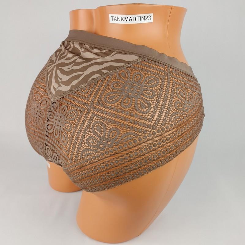 LANE BRYANT CACIQUE NO SHOW HIPSTER 14/16 PANTY PLUS ZEBRA ANIMAL LACE BACK SEXY