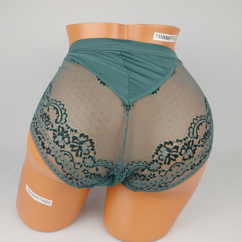 LANE BRYANT CACIQUE NO SHOW HIPSTER 14/16 PANTY PLUS GREEN WITH LACE BACK SEXY