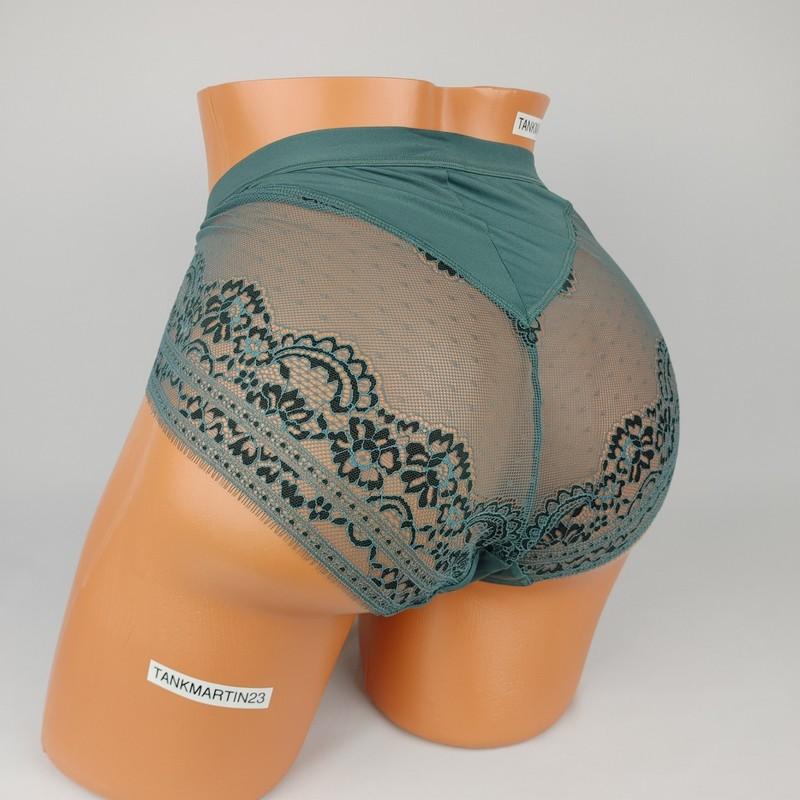 LANE BRYANT CACIQUE NO SHOW HIPSTER 14/16 PANTY PLUS GREEN WITH LACE BACK SEXY