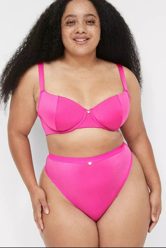 Lane Bryant Sultry Hot Pink High Waist French Cut Thong Plus Size 18/20 2X