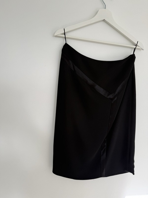 Lanvin Crepe Skirt Satin-trimmed Brand New