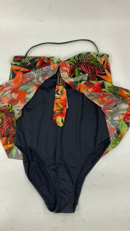 Laruen Ralph Lauren Tankini Swim Top Womens Size 12 Floral Lightly Padded
