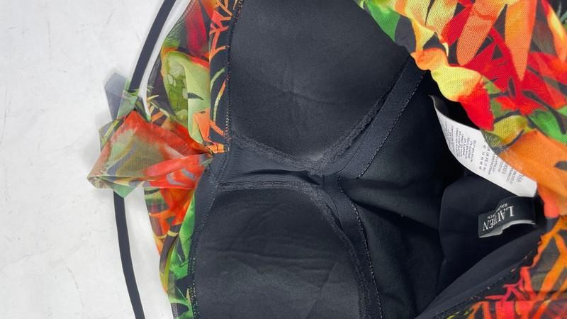Laruen Ralph Lauren Tankini Swim Top Womens Size 12 Floral Lightly Padded