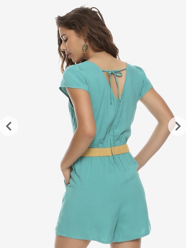 LAST 3 NWT Her Universe Disney Aladdin Jasmine Embroidered Peacock Romper Size S