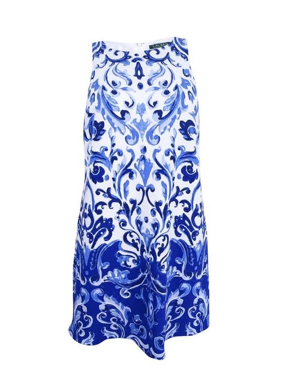 Lauren by Ralph Lauren Women's Petite Crepe A Line Dress