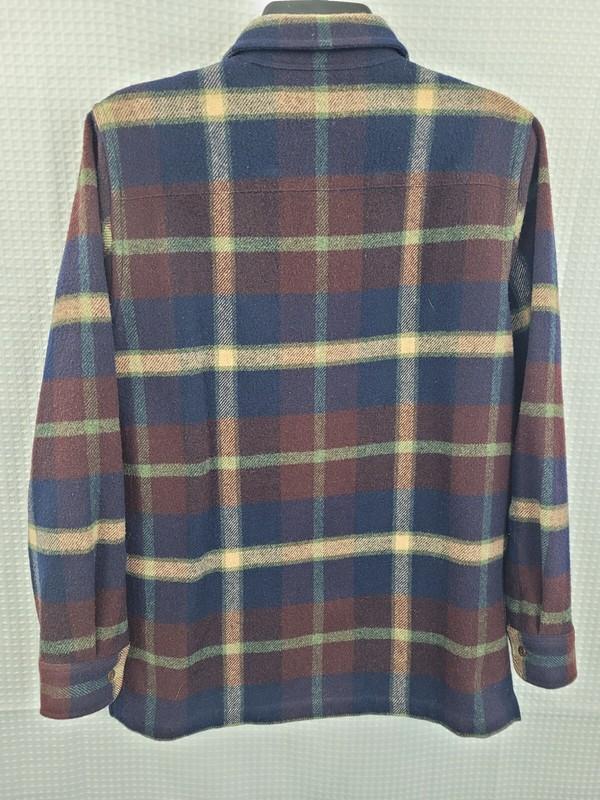 Lauren Ralph Lauren Dark Multi Color Plaid 100% Lambswool Zip Front Size Small