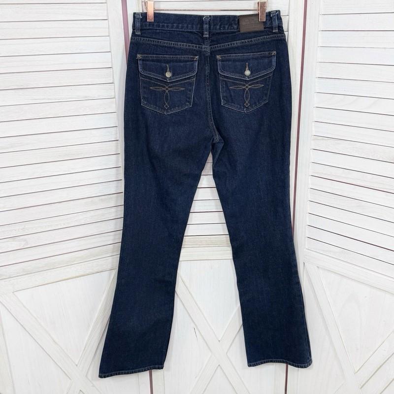 Lauren Ralph Lauren Jeans Women 4 Dark Blue Bootcut Mid Rise Western Preppy