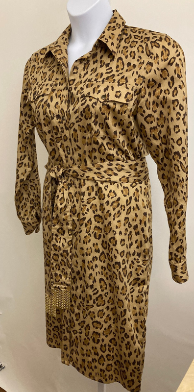 Lauren Ralph Lauren Leopard Shirt Dress SZ 14