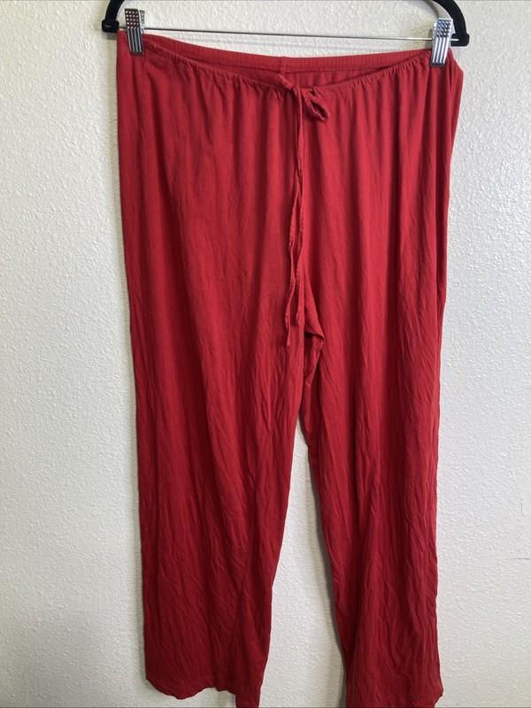 Lauren Ralph Lauren Red Animal Print Pajama Set Large Cotton Embroidered Logo