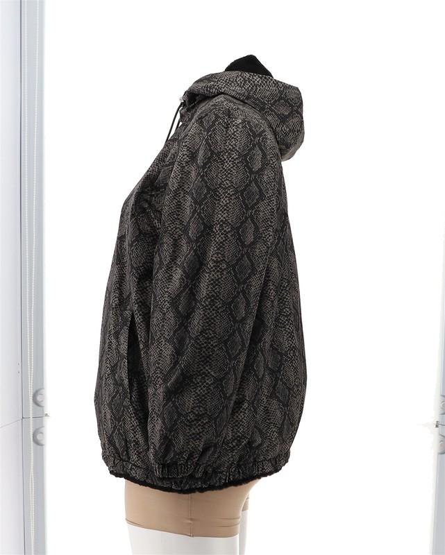 Laurier Reversible Faux Fur Blouson Coat Reptile Black 2X NWOT (306)