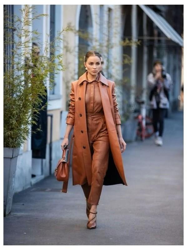 Leather Coat Women Handmade Stylish Trench Coat Lambskin Leather Coat S M L XL