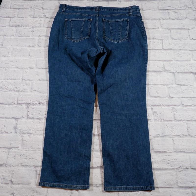 Lee Comfort Waistband Medium Wash Straight High Rise Womens Blue Jeans 20W