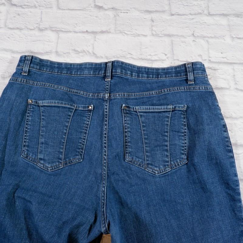 Lee Comfort Waistband Medium Wash Straight High Rise Womens Blue Jeans 20W