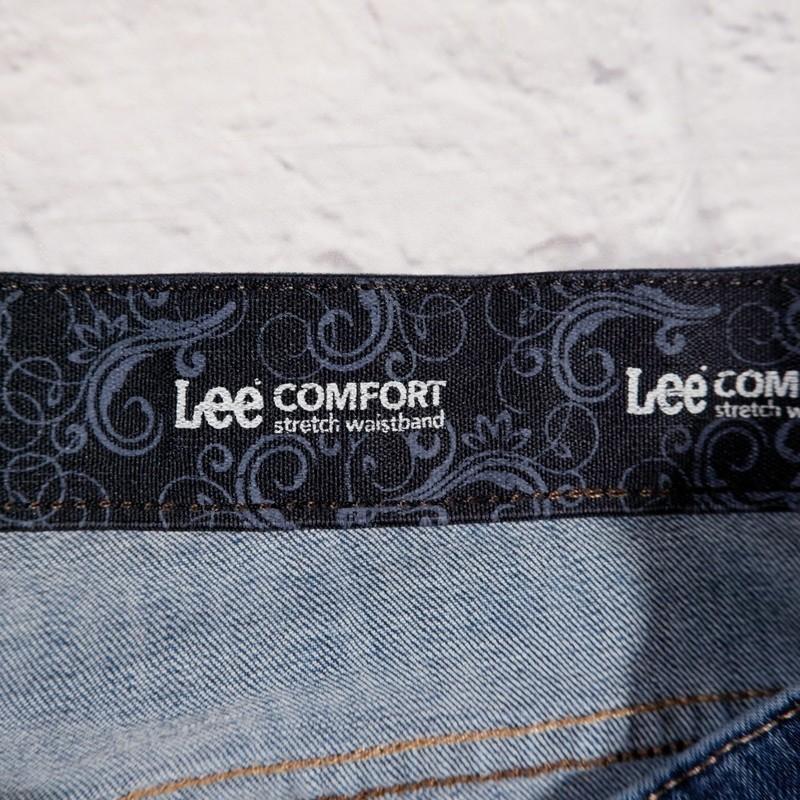 Lee Comfort Waistband Medium Wash Straight High Rise Womens Blue Jeans 20W