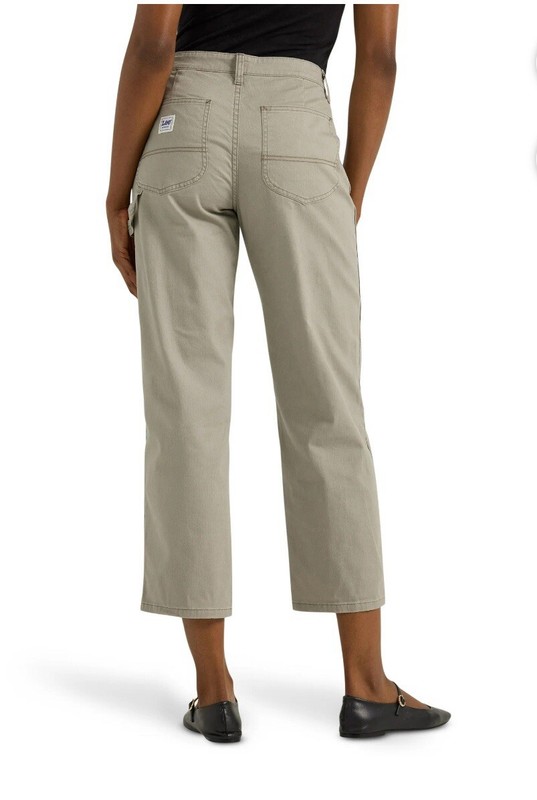 Lee Heritage Slim Straight Women’s Size 2M Carpenter Crop Stretch Pants NWT