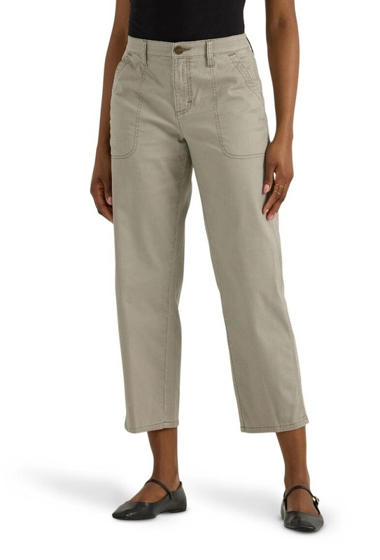 Lee Heritage Slim Straight Women’s Size 2M Carpenter Crop Stretch Pants NWT
