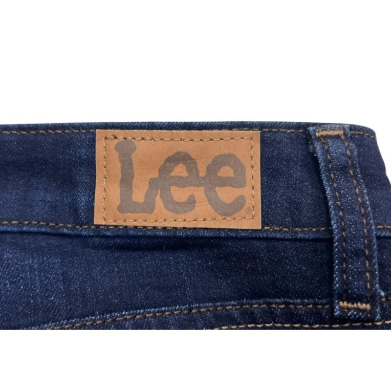 Lee Mid Rise Straight Leg Jeans Blue Dark Wash Size 16 Long