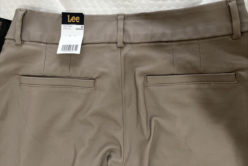 Lee Secretly Shapes Pants SZ 10 MEDIUM Straight Leg Light Fawn Regular Fit