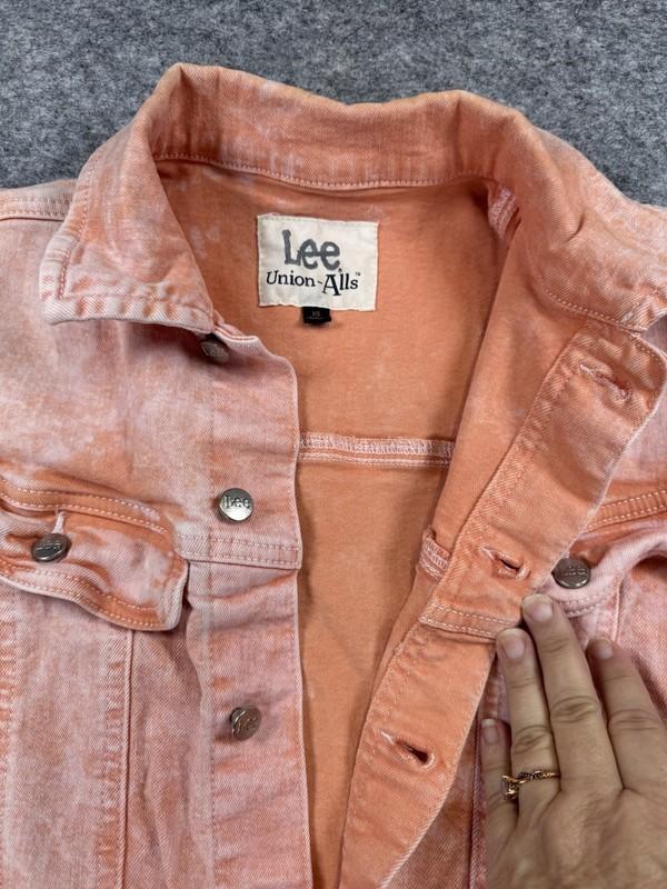 Lee Union-Alls Jumper Shorts Womens XS Persimmon Acid Peach Romper Vntg Modern