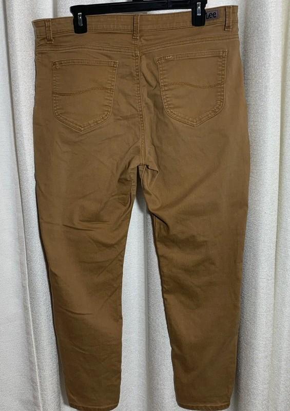 Lee Womens Jeans Slim Fit Skinny Leg Mid Rise Sculpting 16M Camel Brown Stretch