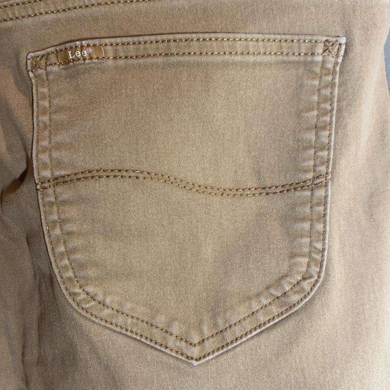 Lee Womens Jeans Slim Fit Skinny Leg Mid Rise Sculpting 16M Camel Brown Stretch