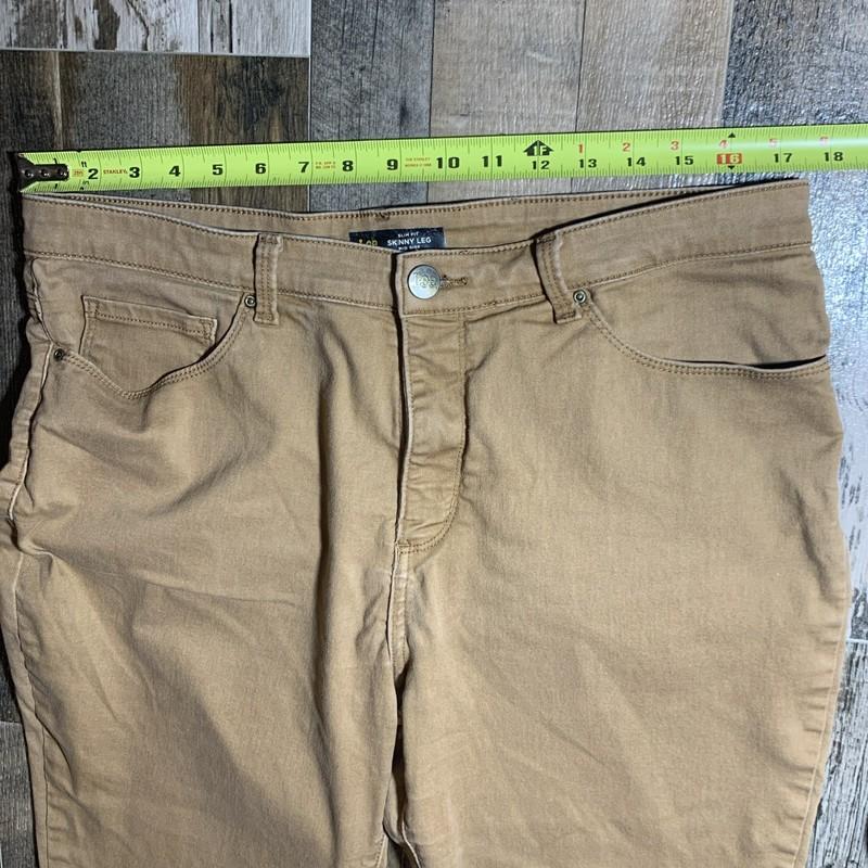 Lee Womens Jeans Slim Fit Skinny Leg Mid Rise Sculpting 16M Camel Brown Stretch
