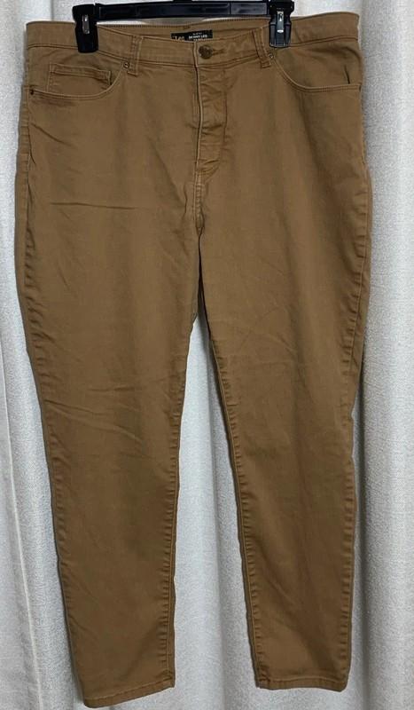 Lee Womens Jeans Slim Fit Skinny Leg Mid Rise Sculpting 16M Camel Brown Stretch