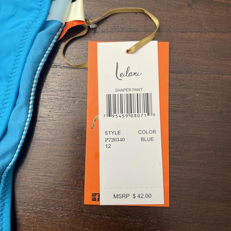 Leilani Blue Shaper Bikini Bottom Size 12 359