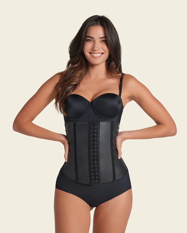 LEONISA Shapewear Latex Waist Trainer Extra Firm Compression 015791 NWT