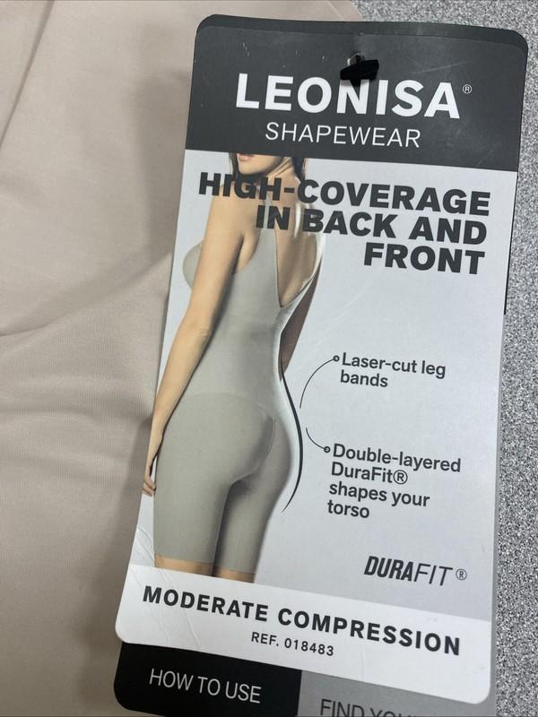 LEONISA Undetectable Step-in Mid-Thigh Body Shaper Beige Or Black 018483 NWT