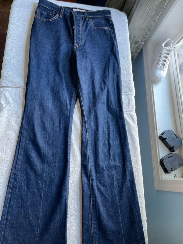 Levi's 501 Water Less Button Fly Jeans Dark Wash Straight Leg W29 L33 Women's