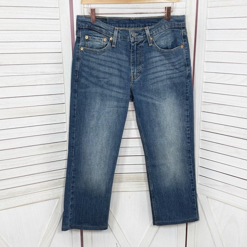 Levi’s 514 Jeans Women Size 30 Blue Custom Crop Straight Leg Mid Rise Relaxed
