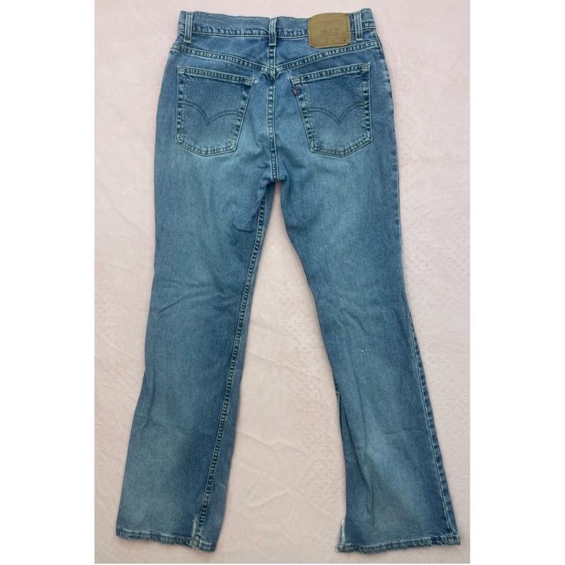 Levi's 517 Bootcut Jeans Medium 30 Distressed Stained Worn Vintage Y2K Tab Error