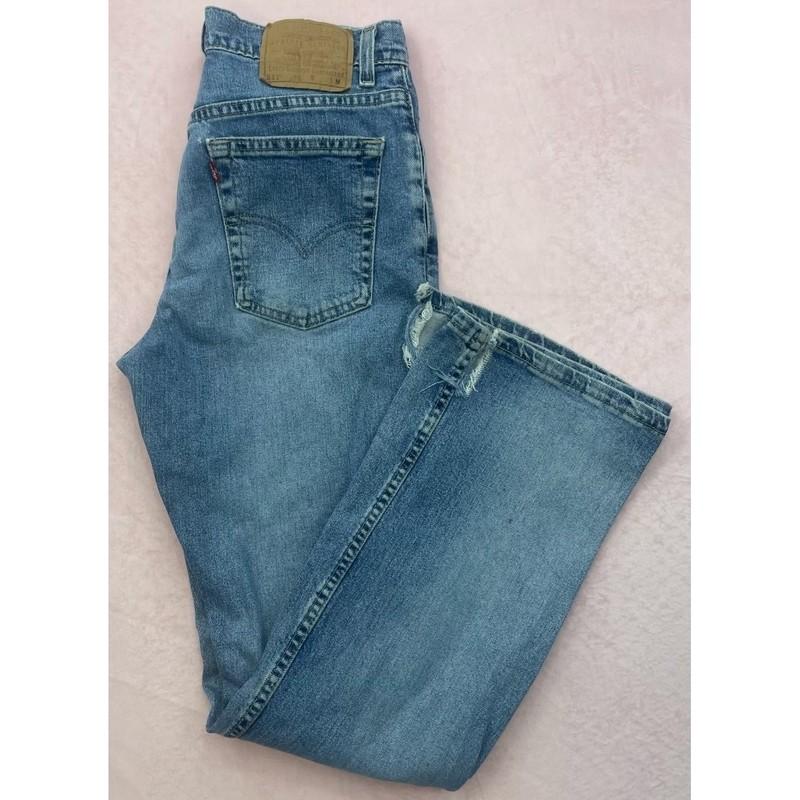 Levi's 517 Bootcut Jeans Medium 30 Distressed Stained Worn Vintage Y2K Tab Error