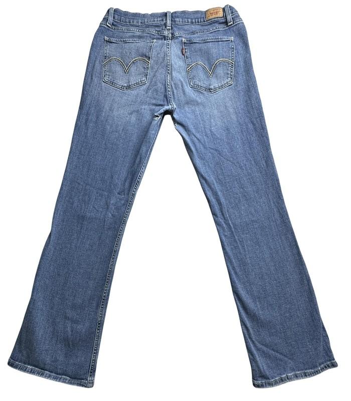 Levi's 528 Curvy Cut Bootcut Jeans Womens 13 Medium Blue Wash Stretch Denim
