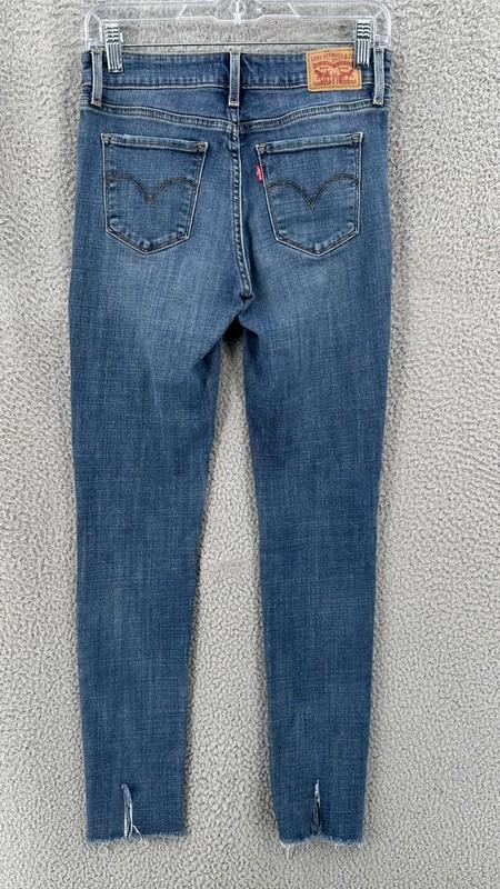 Levi's 711 Skinny Jeans Distressed Women's Size 27 Stretch Medium Wash 11060