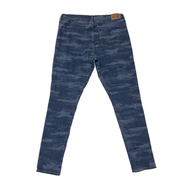 LEVI’S 720 High Rise Super Skinny Blue Camo Print Jeans Women’s Size 34 EUC