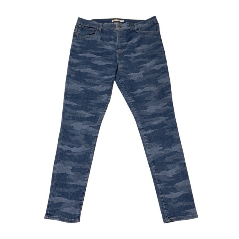LEVI’S 720 High Rise Super Skinny Blue Camo Print Jeans Women’s Size 34 EUC