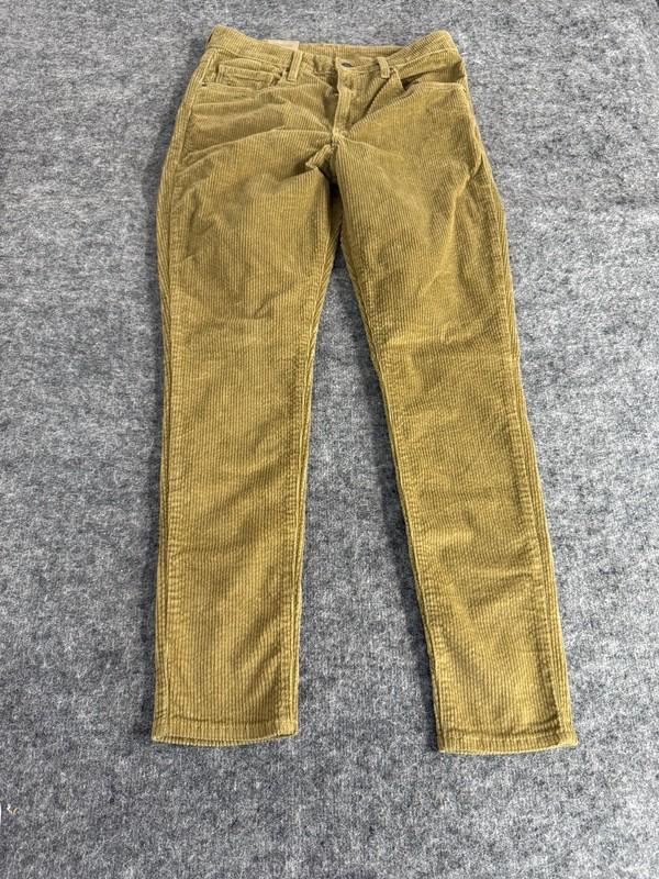 Levi's 721 High Rise Skinny Pants Women's 31x30 Corduroy Greenish Brown N311