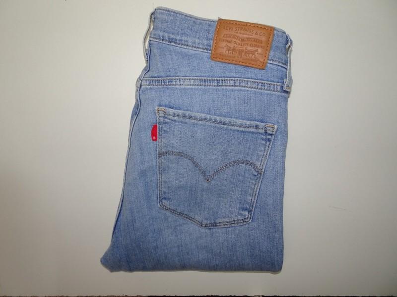 LEVI'S 721 Ladies Jeans High Rise SKINNY Blue Stretch Denim SIZE W27 L32 - LEVI