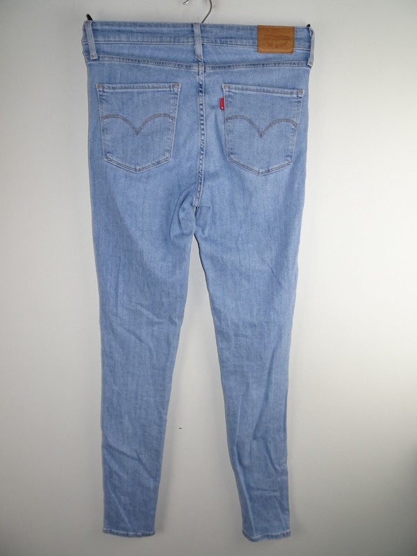 LEVI'S 721 Ladies Jeans High Rise SKINNY Blue Stretch Denim SIZE W27 L32 - LEVI