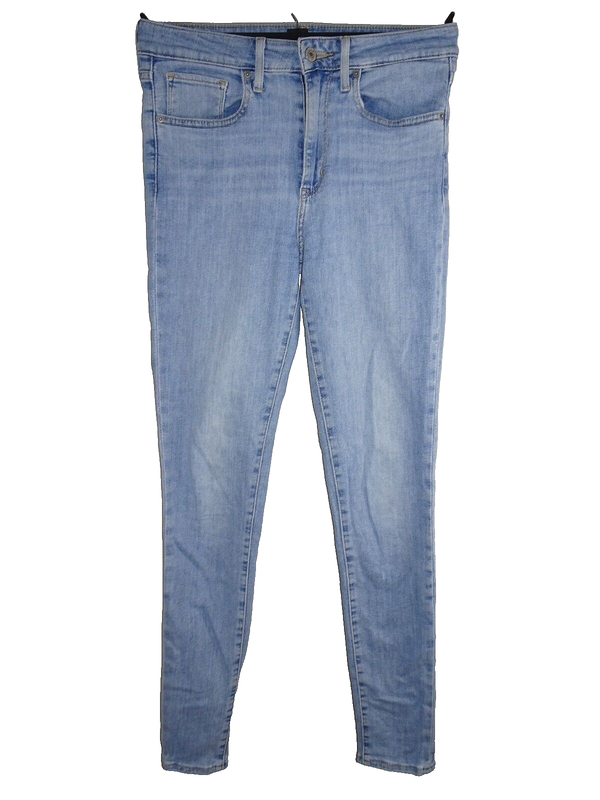 LEVI'S 721 Ladies Jeans High Rise SKINNY Blue Stretch Denim SIZE W27 L32 - LEVI