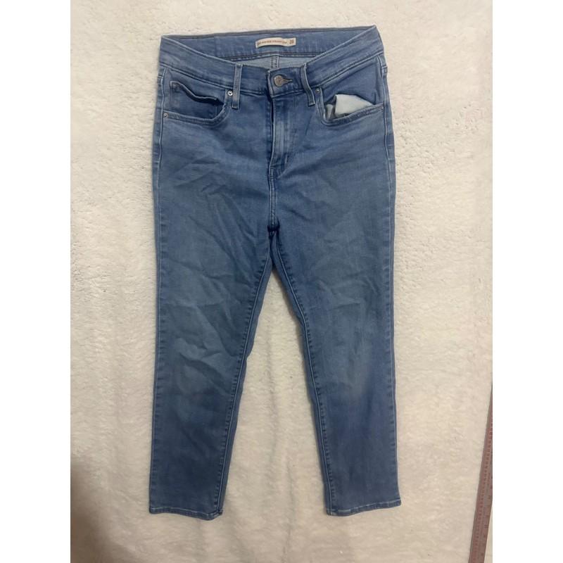 Levi's 724 High Rise Straight Crop Jeans Women's Size 28 Light Wash Denim