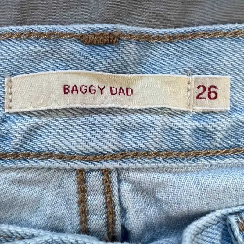 LEVI'S Baggy Dad Jeans Womens Size 26 Light Wash Denim High Waist Wide Leg Y2K