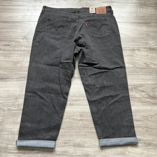 Levi's Boyfriend Womens Mid Rise Tapered Leg Gray Jeans Plus Size 20W