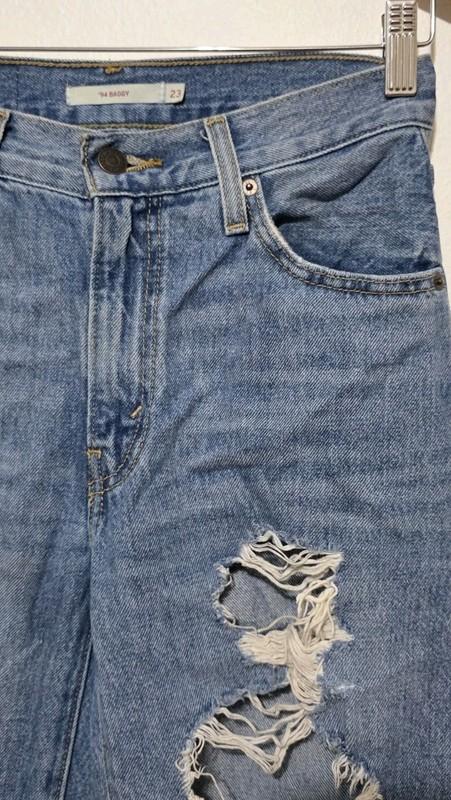 LEVI’S High Rise ‘94s Baggy Wide Leg Jeans Distressed Denim Women’s Sz 23 Grunge