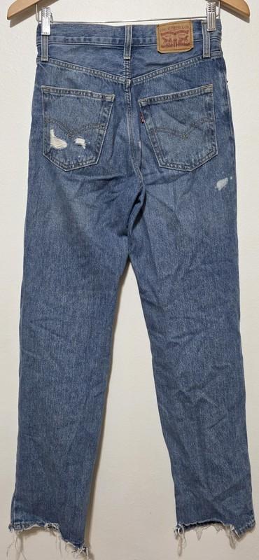 LEVI’S High Rise ‘94s Baggy Wide Leg Jeans Distressed Denim Women’s Sz 23 Grunge