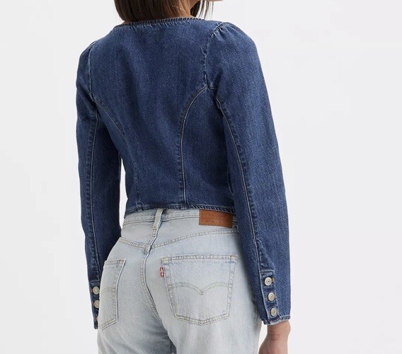 Levi’s LONG SLEEVE CORSET BLOUSE Small Slim Fit Women $79